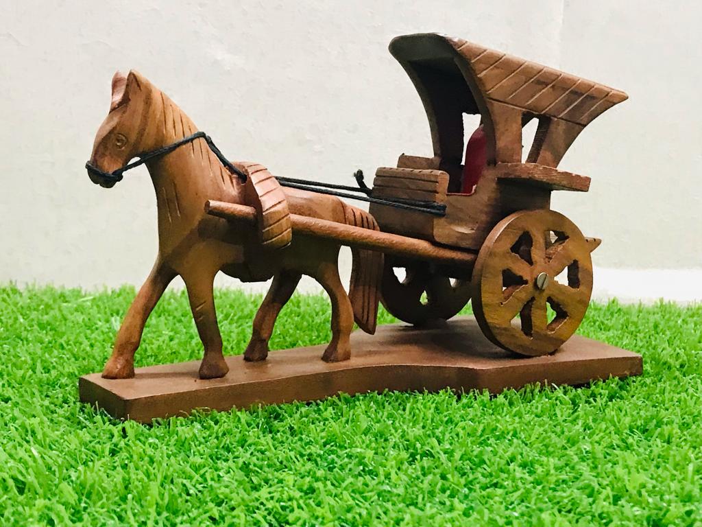 Beautiful Wooden Hand Made Tanga Horse/Ghora (Laly.pk).