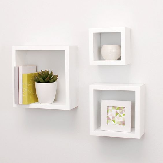 Wooden Cube Shelves - Modular Wall Storage System - (laly.pk) WS102.