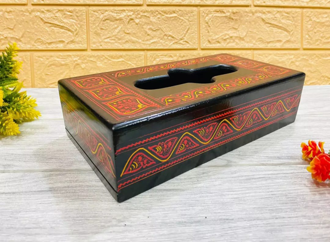 Beautiful Wooden Tissue Box Naqshi Design By (Laly.pk).