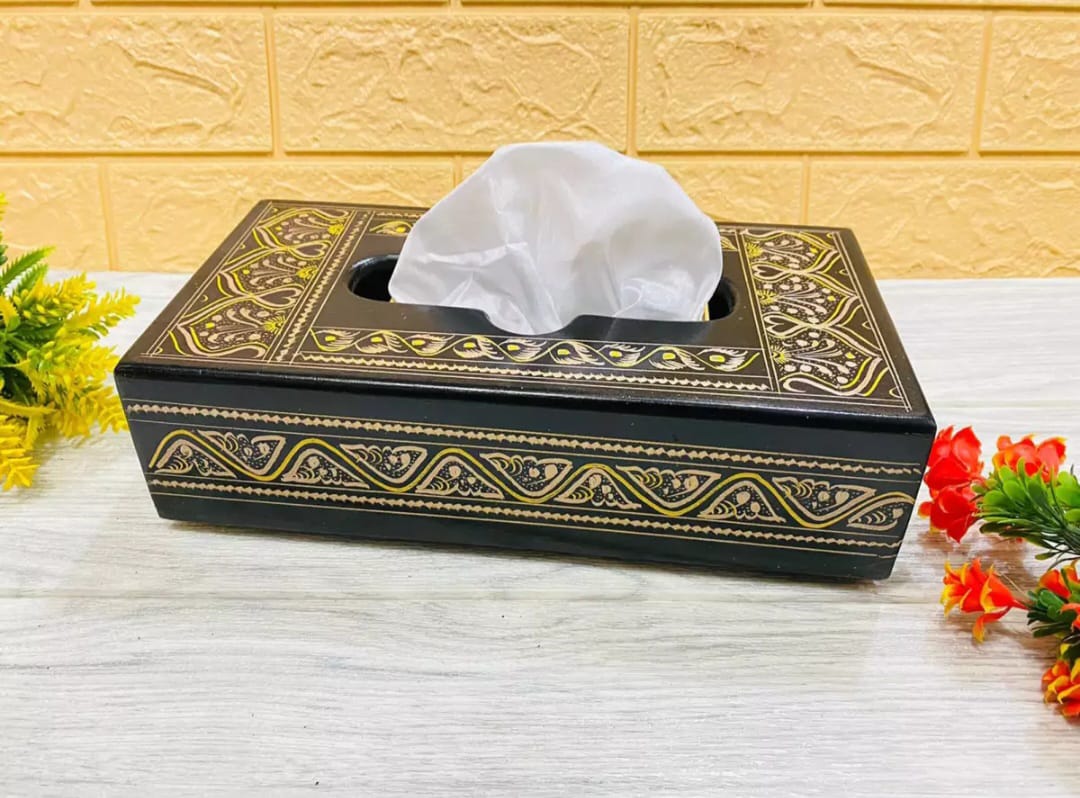 Beautiful Wooden Tissue Box Naqshi Design By (Laly.pk).