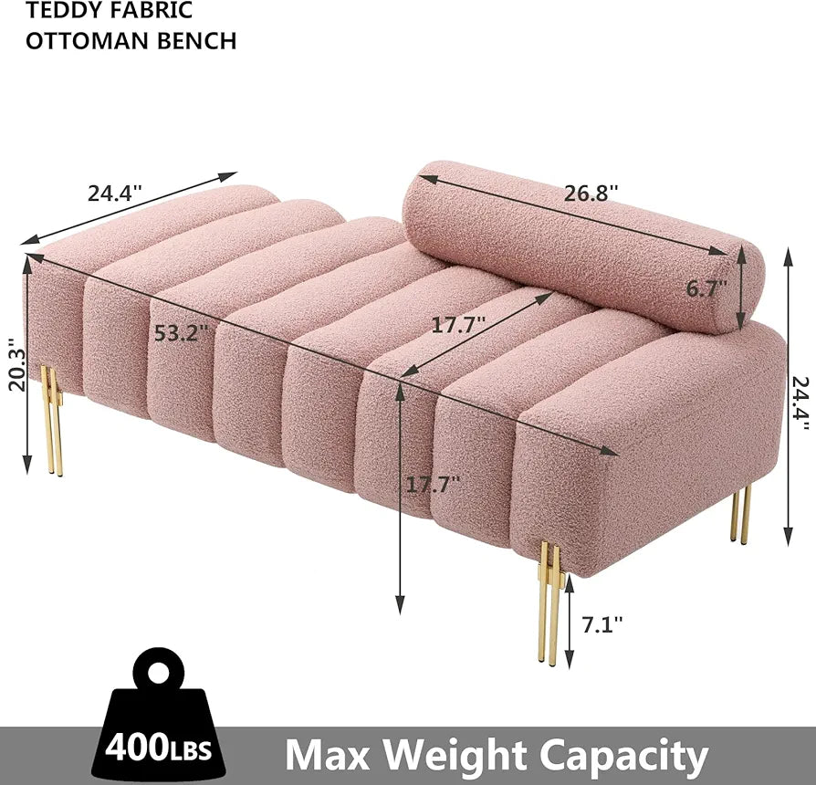 Beautyful Teddy Fabric Bench By Laly.pk - S13