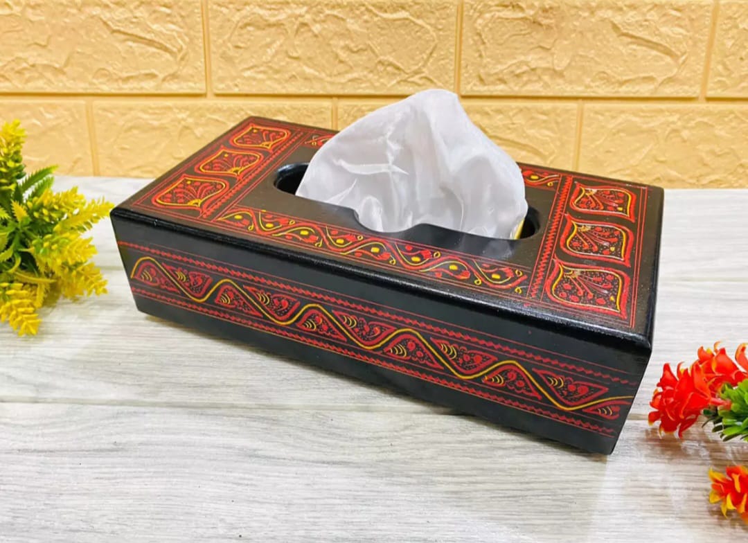 Beautiful Wooden Tissue Box Naqshi Design By (Laly.pk).