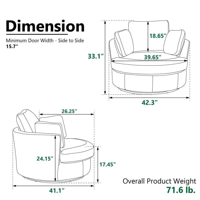 Comfy 1 Seater reading Sofa + chair By Laly.pk - S16