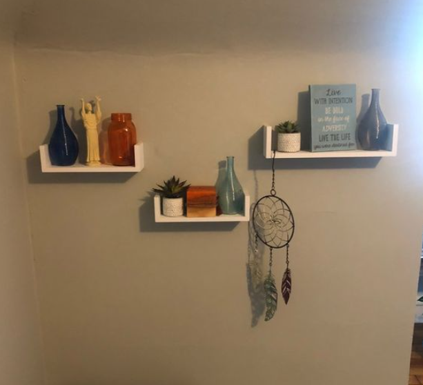 Wooden U Shelves - Contemporary Wall-Mounted Storage (Laly.pk) WS101.
