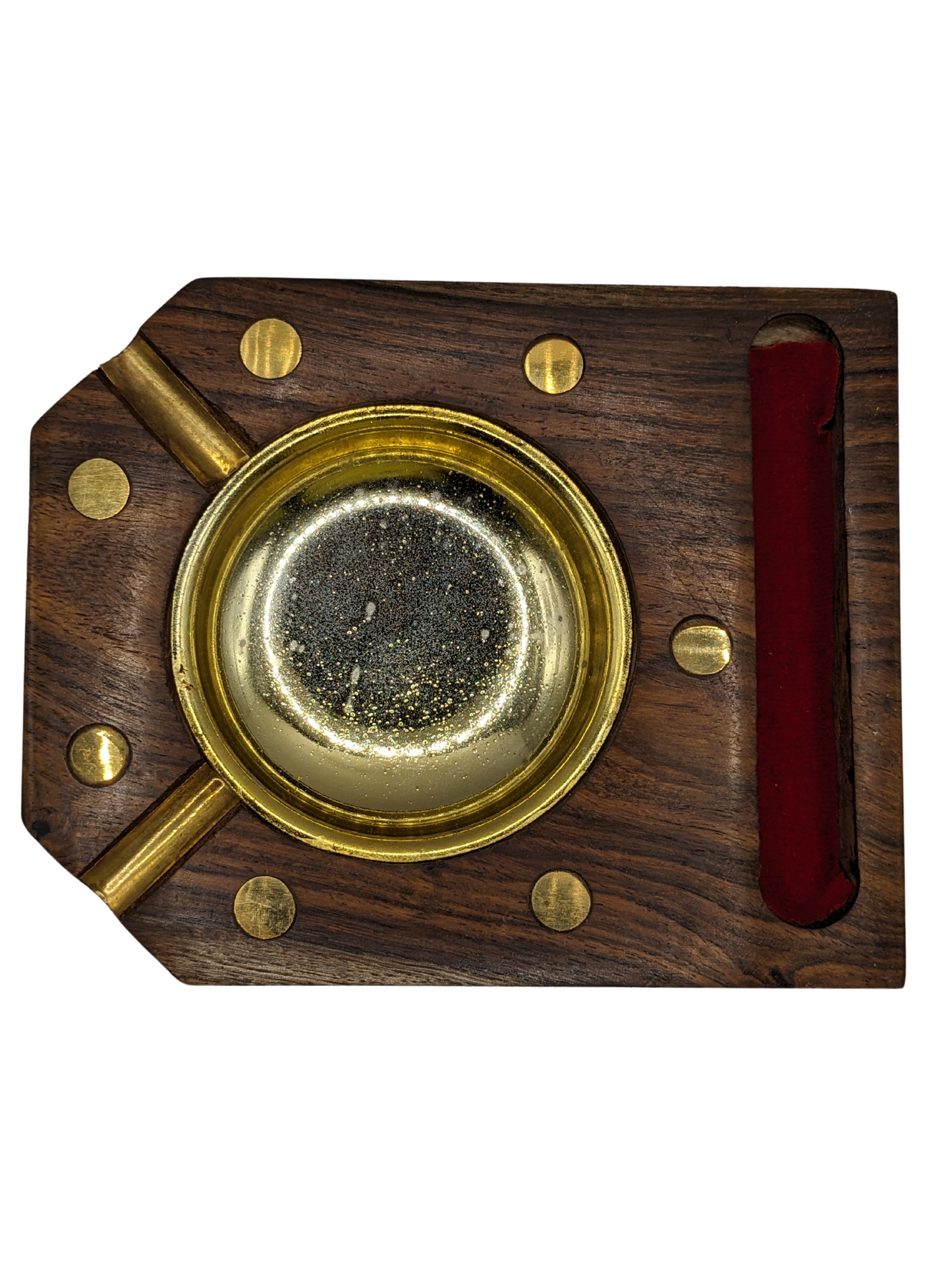 WOODEN CIGARETTE ASH TRAY With Lighter By Laly.pk