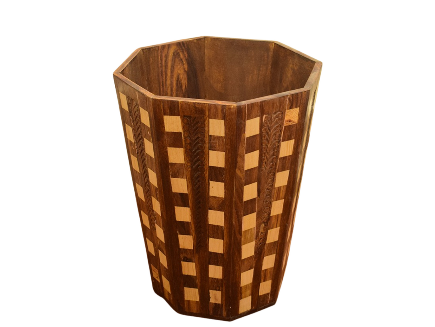 Beautiful Wooden Dustbin Tukri Desine For Bed Room, Office, Kitchen etc. (laly.pk)