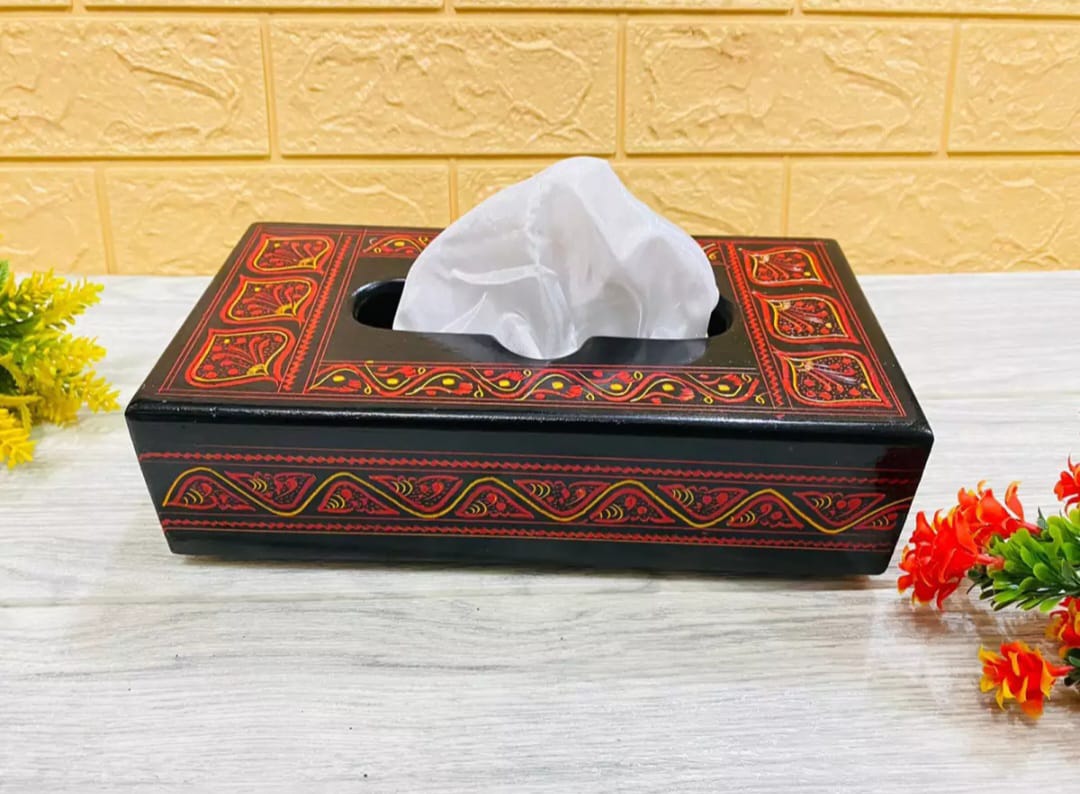 Beautiful Wooden Tissue Box Naqshi Design By (Laly.pk).
