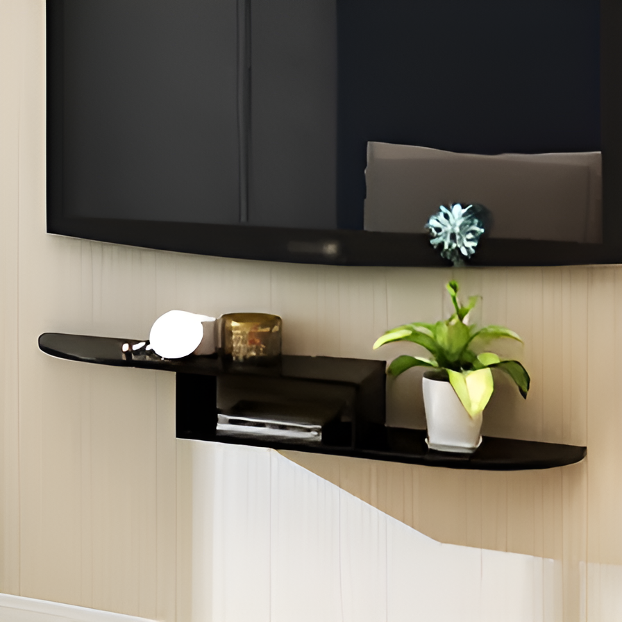 LED Console - Modern Entertainment Center - Wooden LED Wall Shelves By laly.pk (WS114)