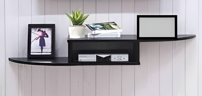 LED Console - Modern Entertainment Center - Wooden LED Wall Shelves By laly.pk (WS114)