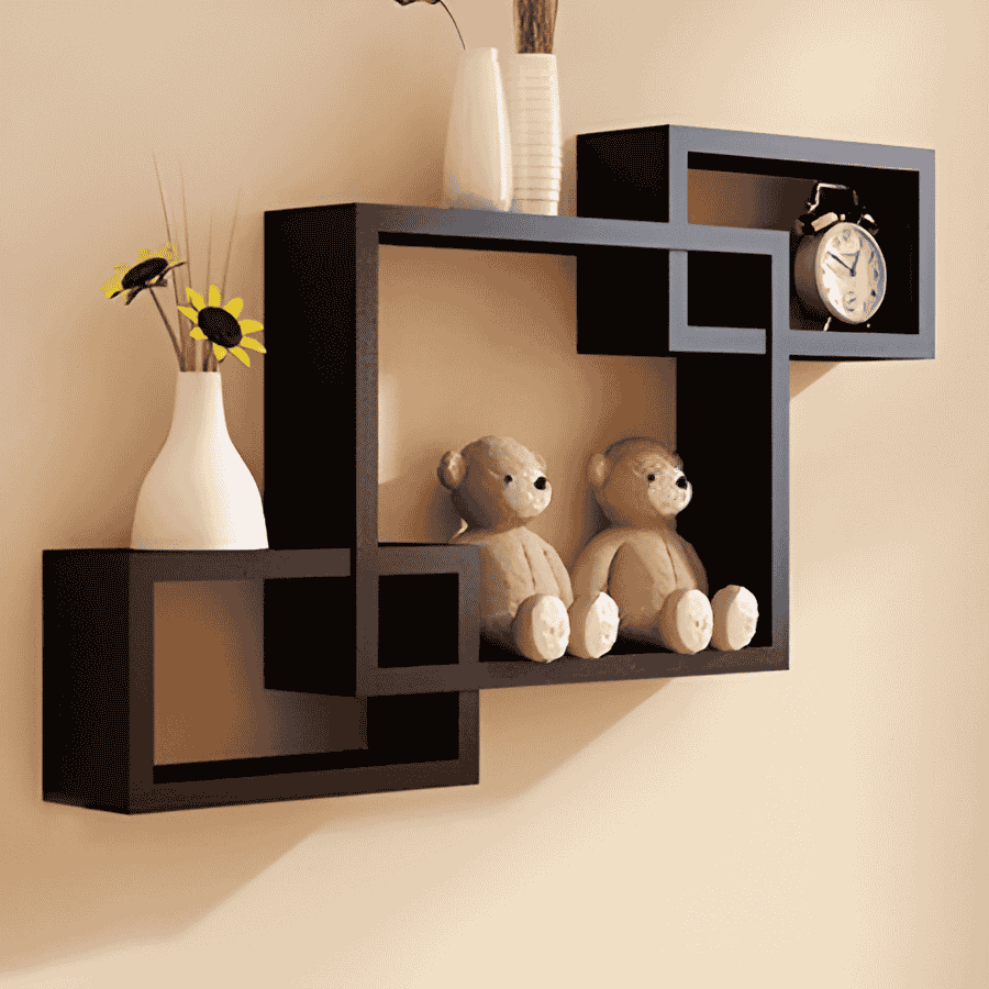 Beautiful 3 Piece Wooden Box Shelves -Wooden Rustic Wall Décor Storage By Laly.pk (WS111).