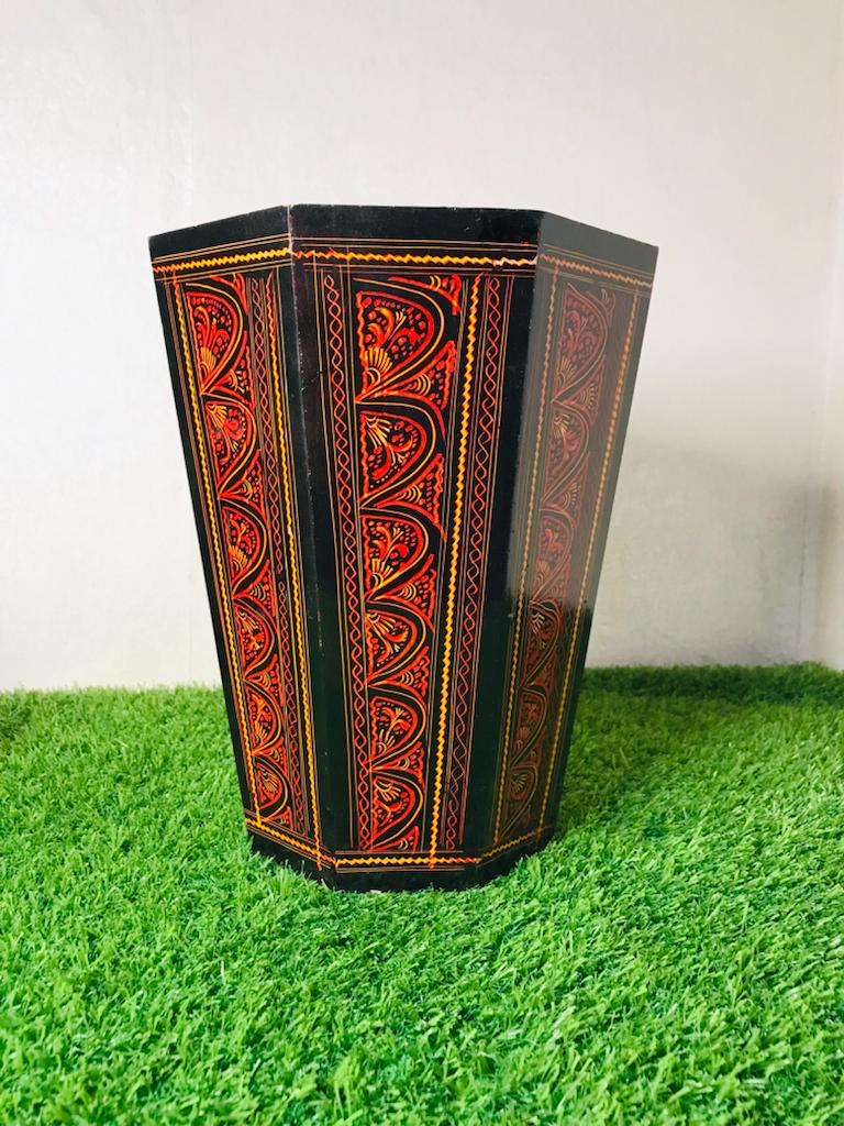 Beautiful Wooden Naqshi Dustbin For Bed Room, Office, Kitchen etc By (Laly.pk).
