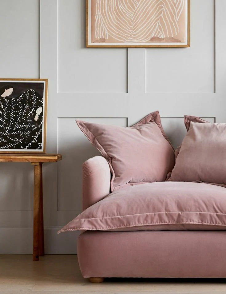Beautiful Wooden Rose & Grey Sofa By Laly.pk - S5