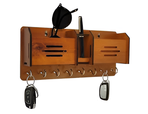 Wooden Keys And Phones Wall Art By Laly.pk - (A106)