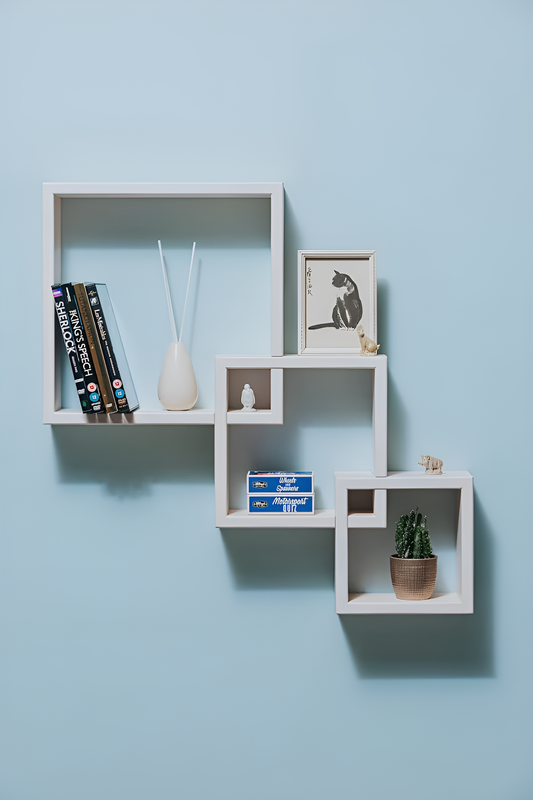 Wooden CUBE Wall Shelf By Laly.pk - (WS202)