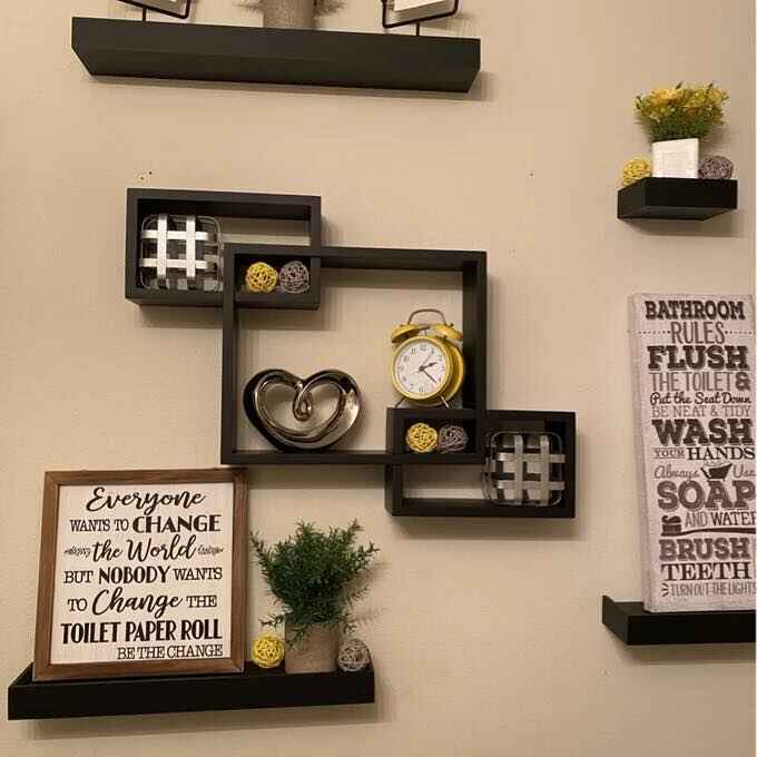 Beautiful 3 Piece Wooden Box Shelves -Wooden Rustic Wall Décor Storage By Laly.pk (WS111).