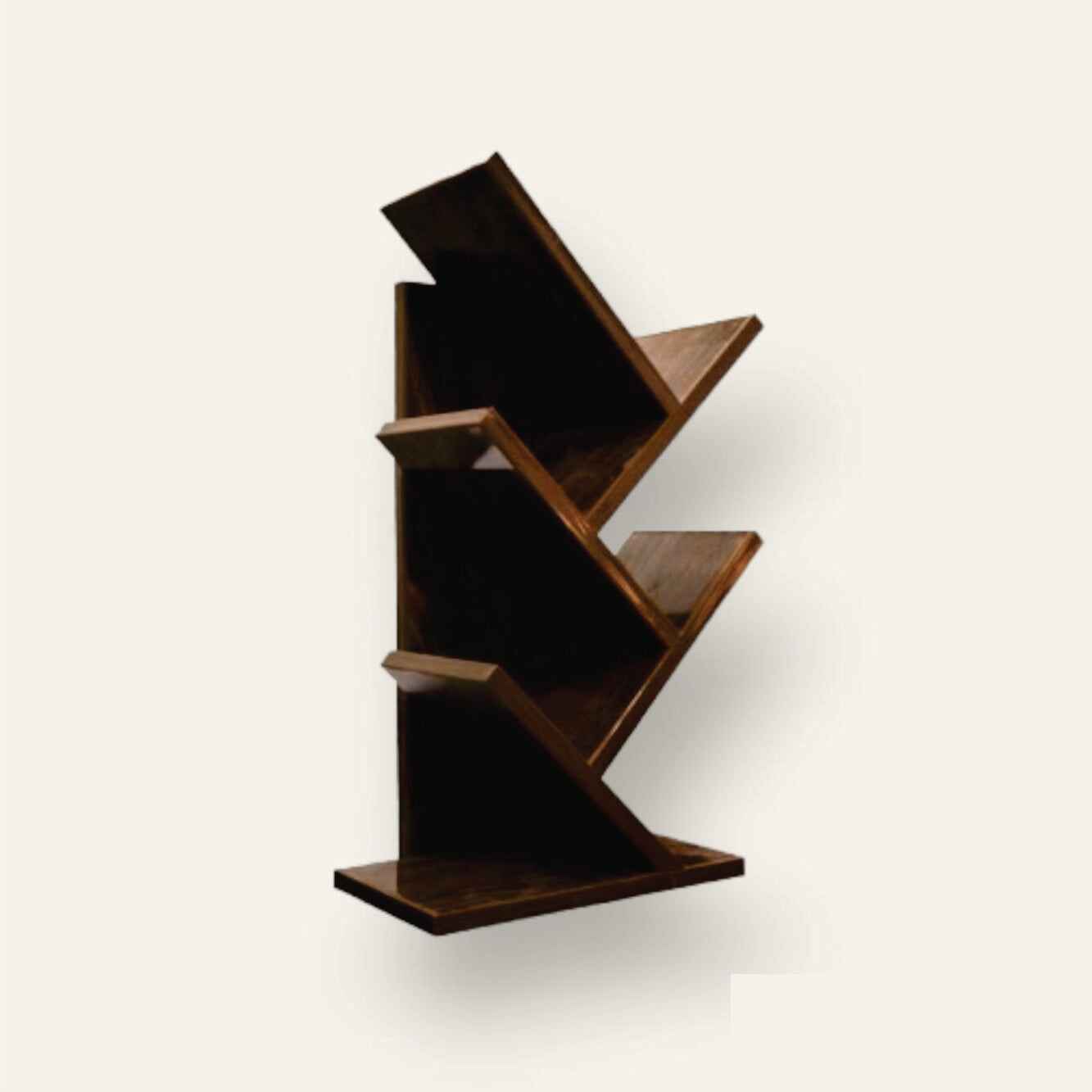 Wooden Book Shelve - Natural Wooden Home & Office Decor by Laly.pk (WS107)