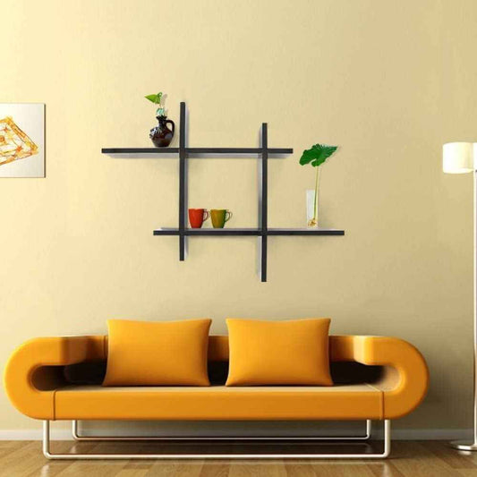 Beautiful Wooden Wall Shelving Unit - Contemporary Storage Solution (Laly.pk)WS110.