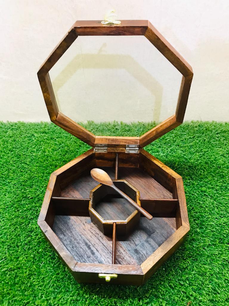 Wooden Dry fruit Box Round 10x10 Inch - Dry Fruit Wooden Box By Laly.pk