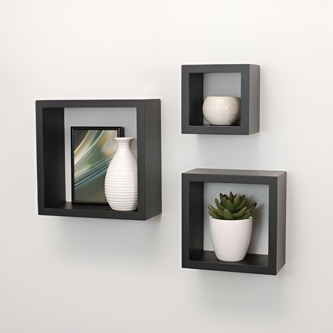 Modular Wooden Cube Wall Shelf By Laly.pk - WS102.