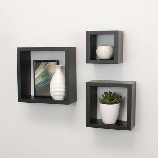 Wooden Cube Shelves - Modular Wall Storage System - (laly.pk) WS102.