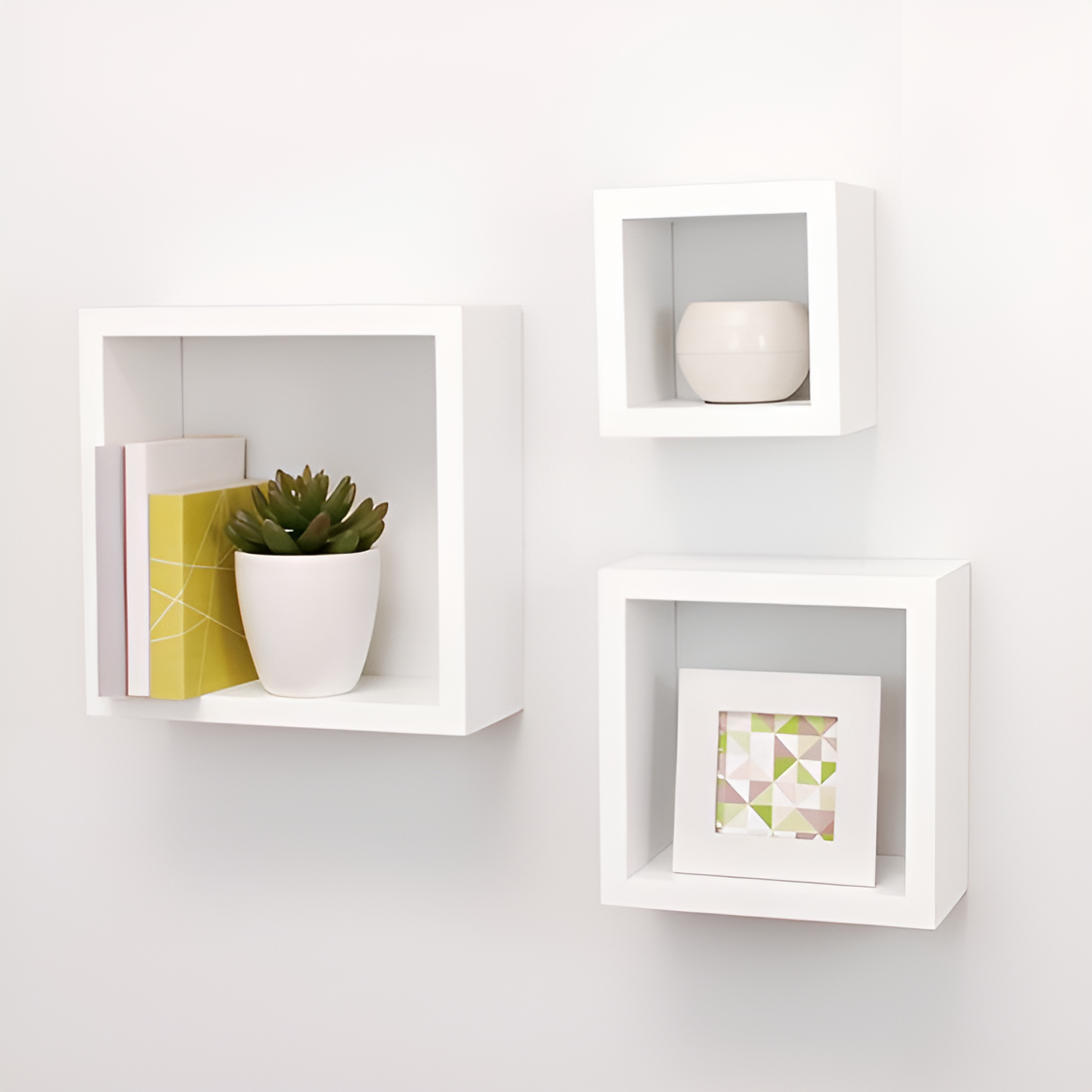Modular Wooden Cube Wall Shelf By Laly.pk - WS102.
