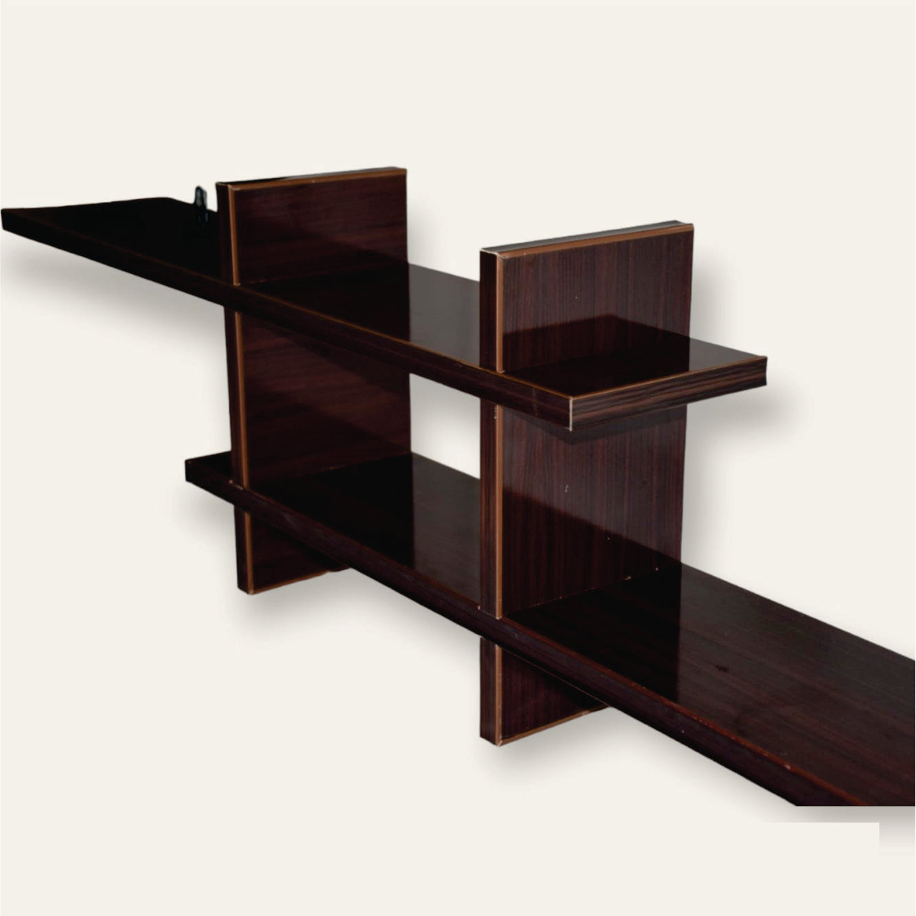 Wooden LED Cross Shelf - LED/TV Wooden Shelve By Laly.pk (WS112).