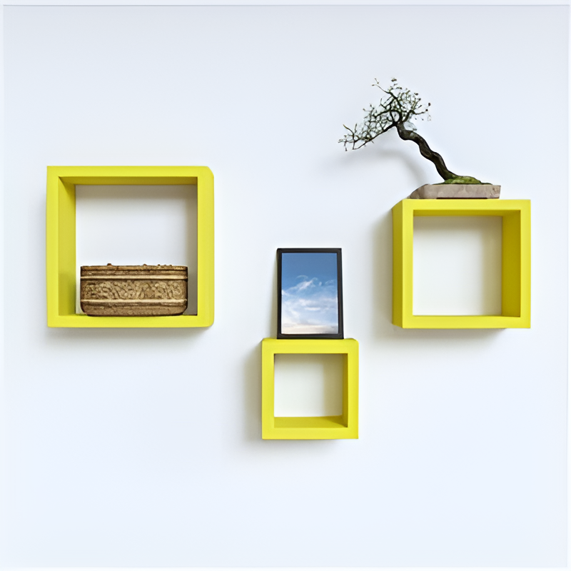 Modular Wooden Cube Wall Shelf By Laly.pk - WS102.
