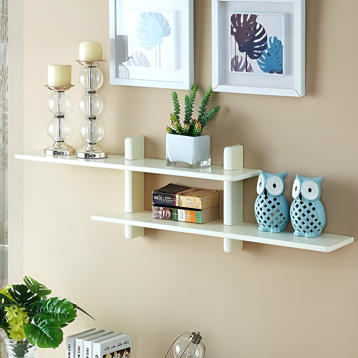 Wooden LED/TV Wall Shelf By Laly.pk - WS112.