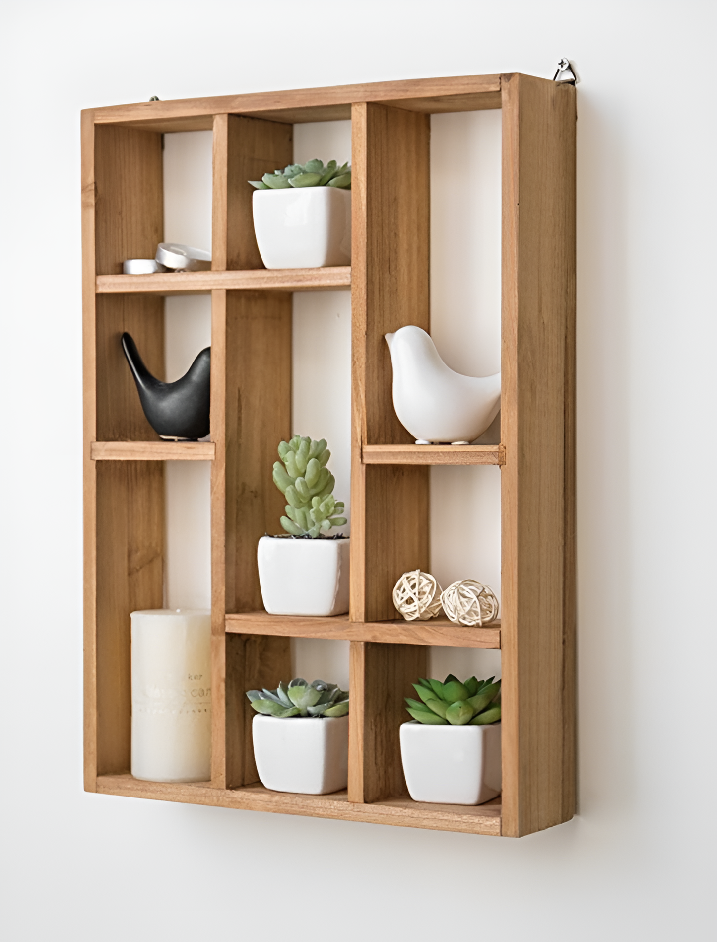 Wooden Horizontal Wall Mounted Shelf By Laly.pk - WS117.