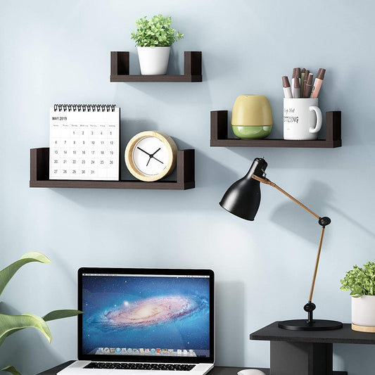 Wooden U Shelves - Contemporary Wall-Mounted Storage (Laly.pk) WS101.