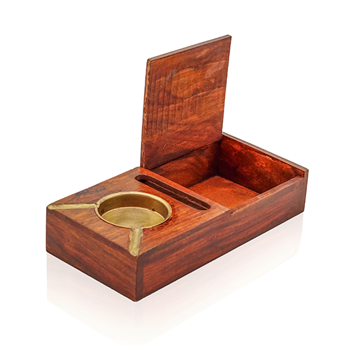 Wooden 3 in 1 ASH TRAY - Beautiful Wooden ASH Tray By Laly.pk