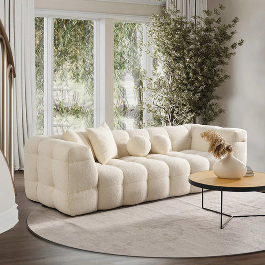 Beautyful Marshmallow 81" Boucle Sofa By Laly.pk - S14