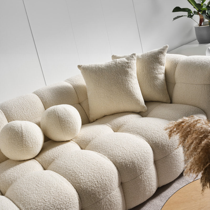 Beautyful Marshmallow 81" Boucle Sofa By Laly.pk - S14
