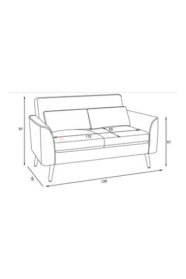 Grace Two Seater Sofa By Laly.pk - S2
