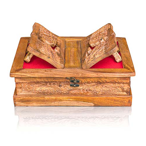 Hand-Made Wooden Quran Rail 2 in 1 by (Laly.pk)