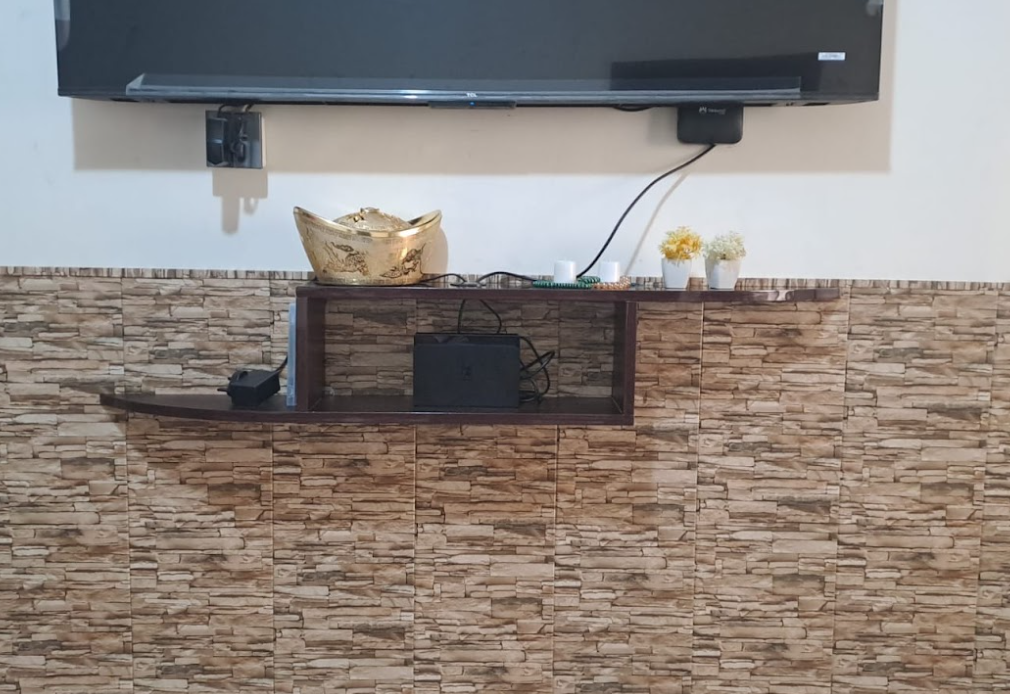 LED Console - Modern Entertainment Center - Wooden LED Wall Shelves By laly.pk (WS114)