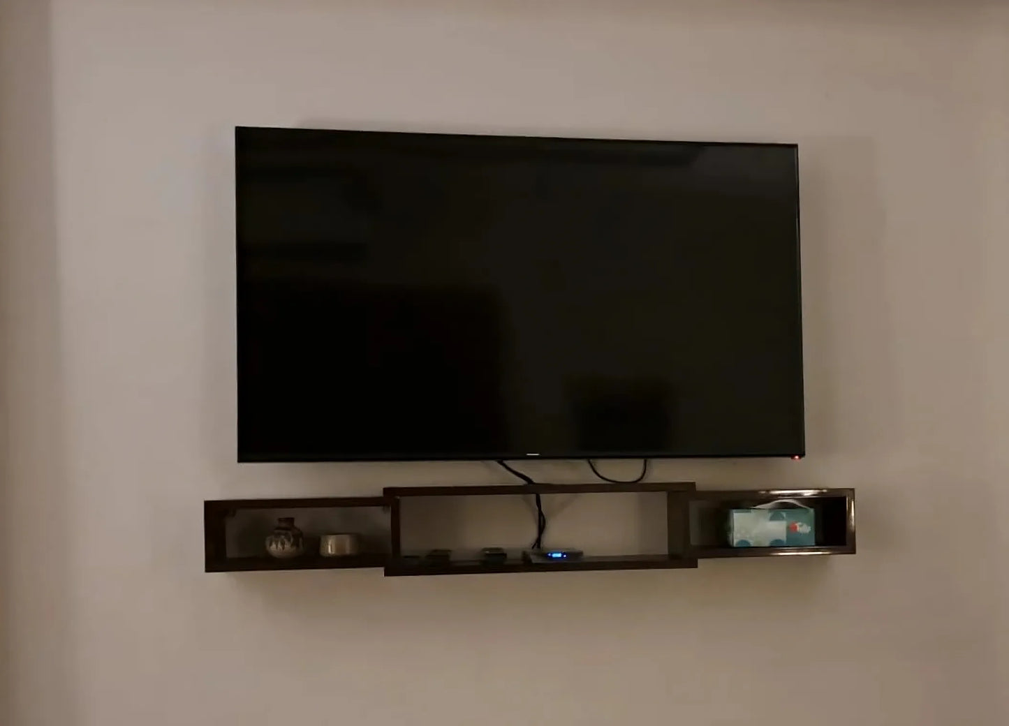 Wood Wall Mount TV Shelve/TV Stand/Wall Set Top Box Stand/TV Cabinet/TV Entertainment Unit (laly.pk) WS115.