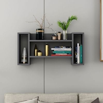 Wooden Wall Mounted Bookcase - Floating Wooden Shelves for Living Room or Home Office (Laly.pk) WS208.
