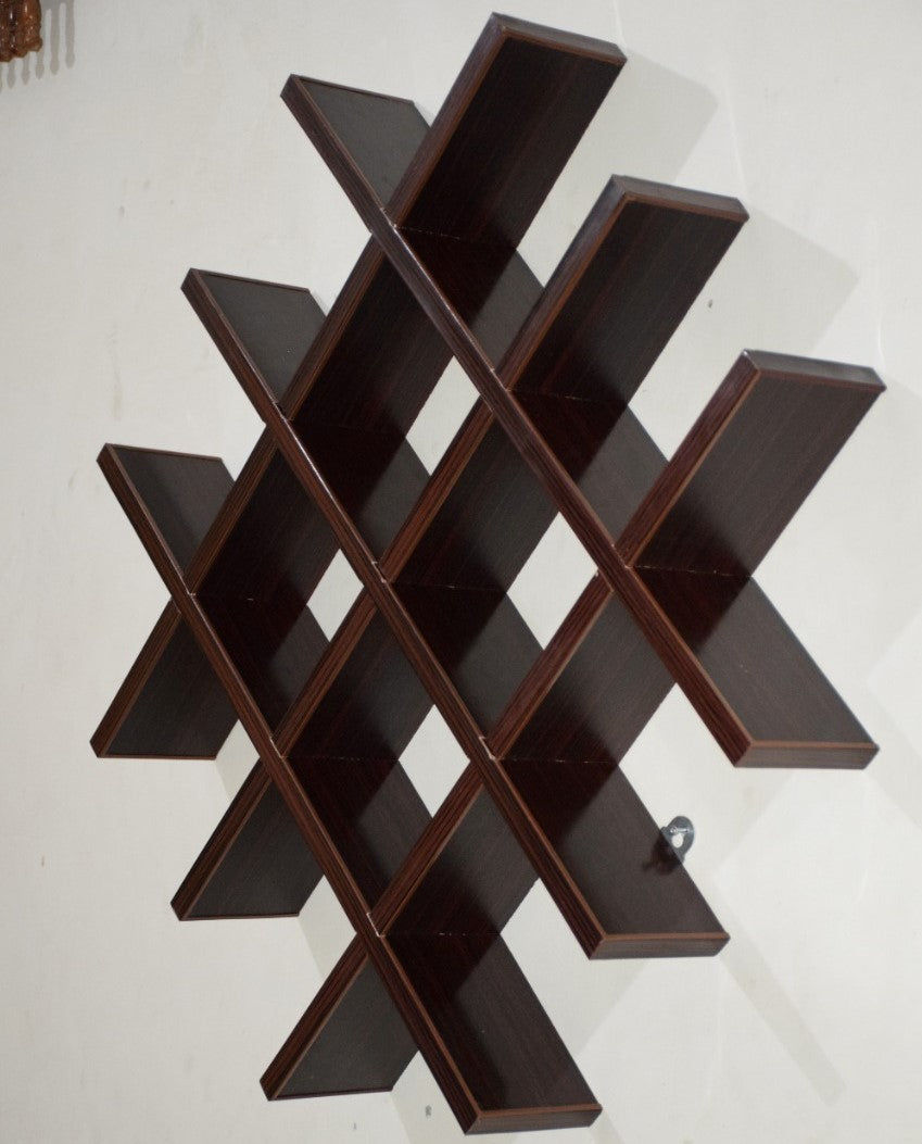 Indoor Wall Hanging Wooden Square Wall Shelve - Beautiful Wooden Wall Shelves (laly.pk) WS140.