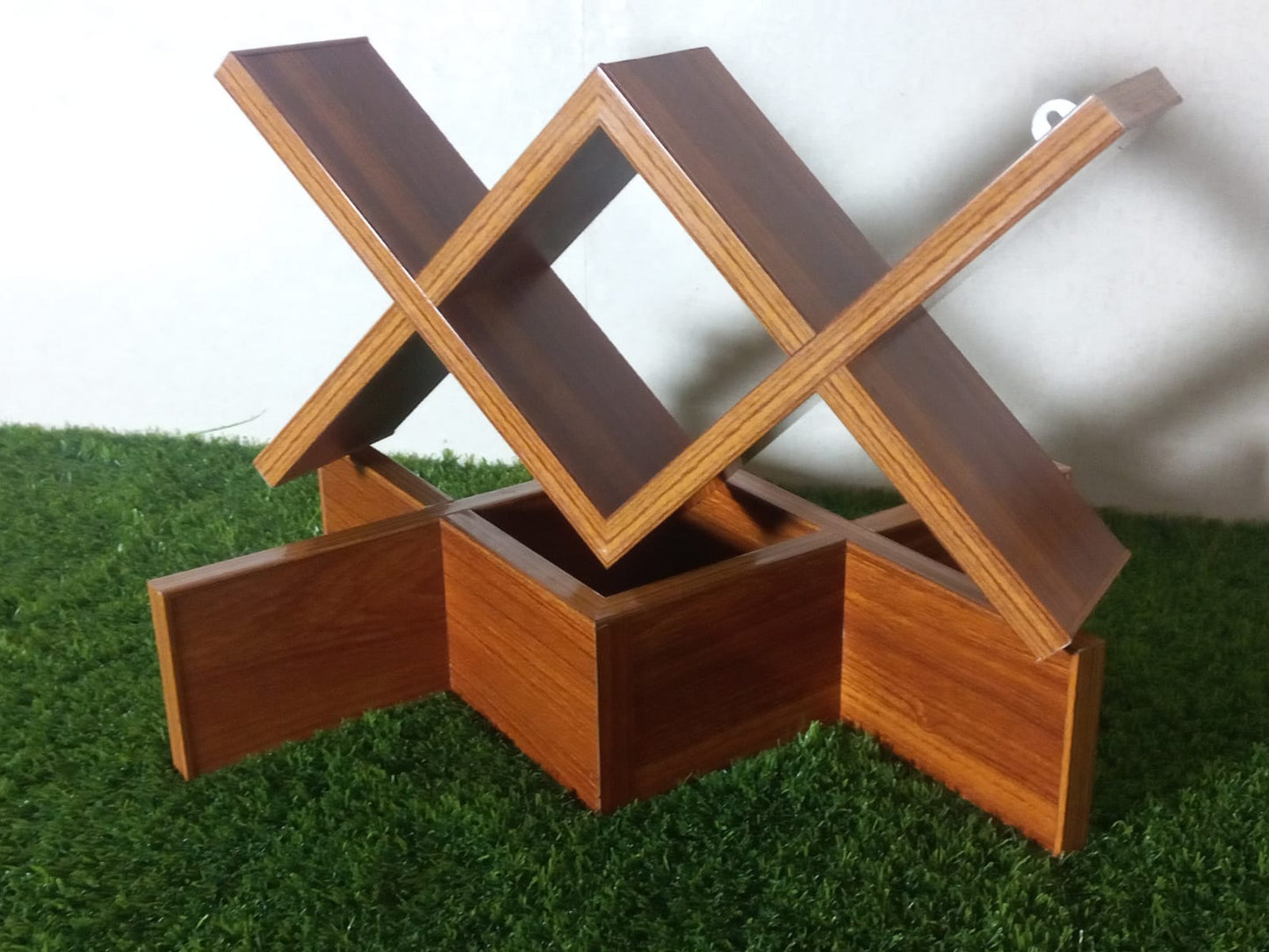 Toffee Wooden Shelf - Two Piece Wooden Rustic Wall-Mounted Display (laly.pk) WS106.