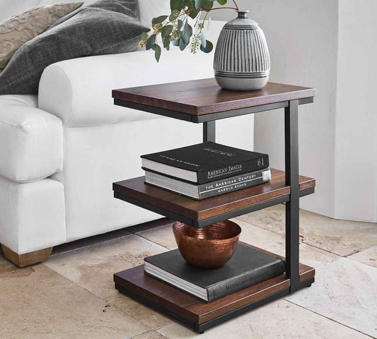 3 Tier Side Wooden Table - Minimalistic and Functional End Wooden Table By laly.pk (WS136)
