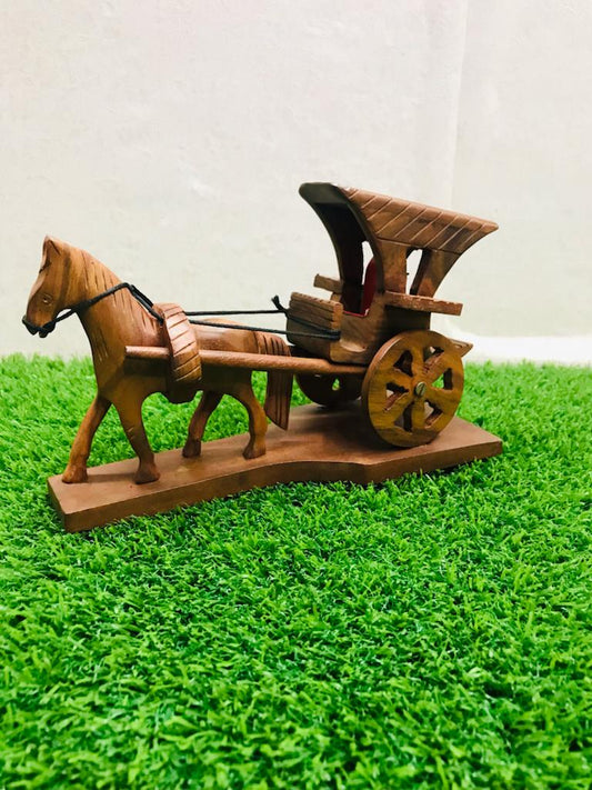 Beautiful Wooden Hand Made Tanga Horse/Ghora (Laly.pk).