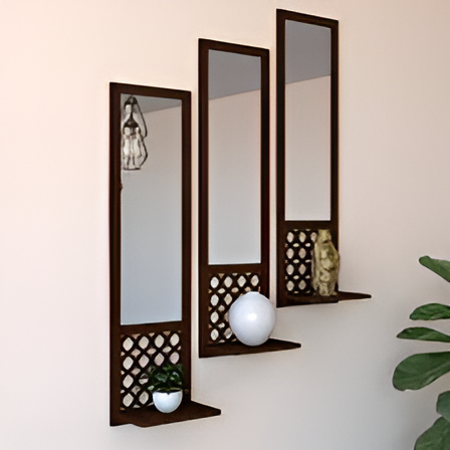 Acrylic Mirror Rectangle Floating Shelf For Home And Office By Laly.pk - (A105)