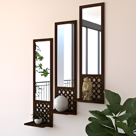 Acrylic Mirror Rectangle Floating Shelf For Home And Office By Laly.pk - (A105)