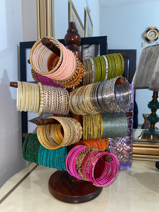 Hand-made Wooden Bangles Stand - Wooden Bangles Stand By laly.pk