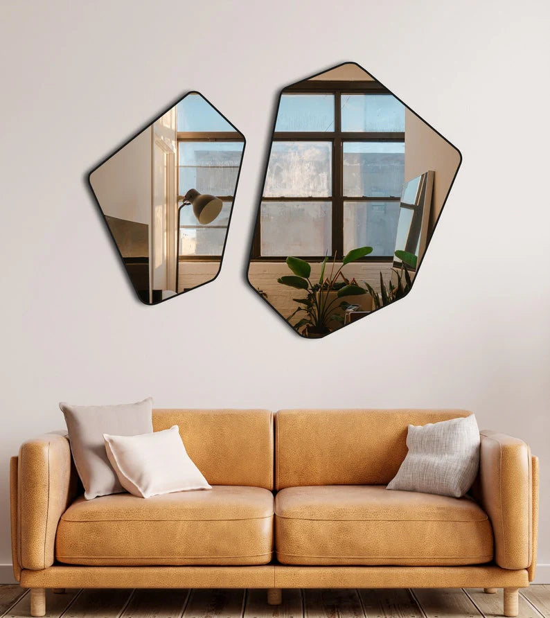 Pentagon & Hexagon Mirrors By Laly.pk - M18